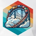 thumbnail image 3 of CafePress - Retro Vintage Roller Coaster - Women's Long Sleeve Relaxed Fit Cotton Light Pajama Set, 3 of 3
