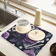 thumbnail image 2 of Yayeee Dish Drying Mat for Kitchen Counter 18" x 24" Microfiber Super Absorbent Coffee Decorative Pad, Roses and Pearls, 2 of 9