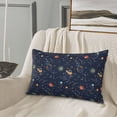 thumbnail image 5 of Sikiie Cartoon Space Planets Print Plush Pillow Cover, Wrinkle-proof and Stain-resistant Pillow Protector without Pillow Core, Home Decoration-16"x24", 5 of 6