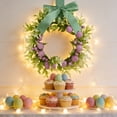 thumbnail image 4 of strola Toys Easter Wreath for Front Door with Bunny and Eggs, Pastel Artificial Spring Flower Wreath Decor for Indoors Outdoors, Tabletop or Wall Hanging Decoration, 4 of 6