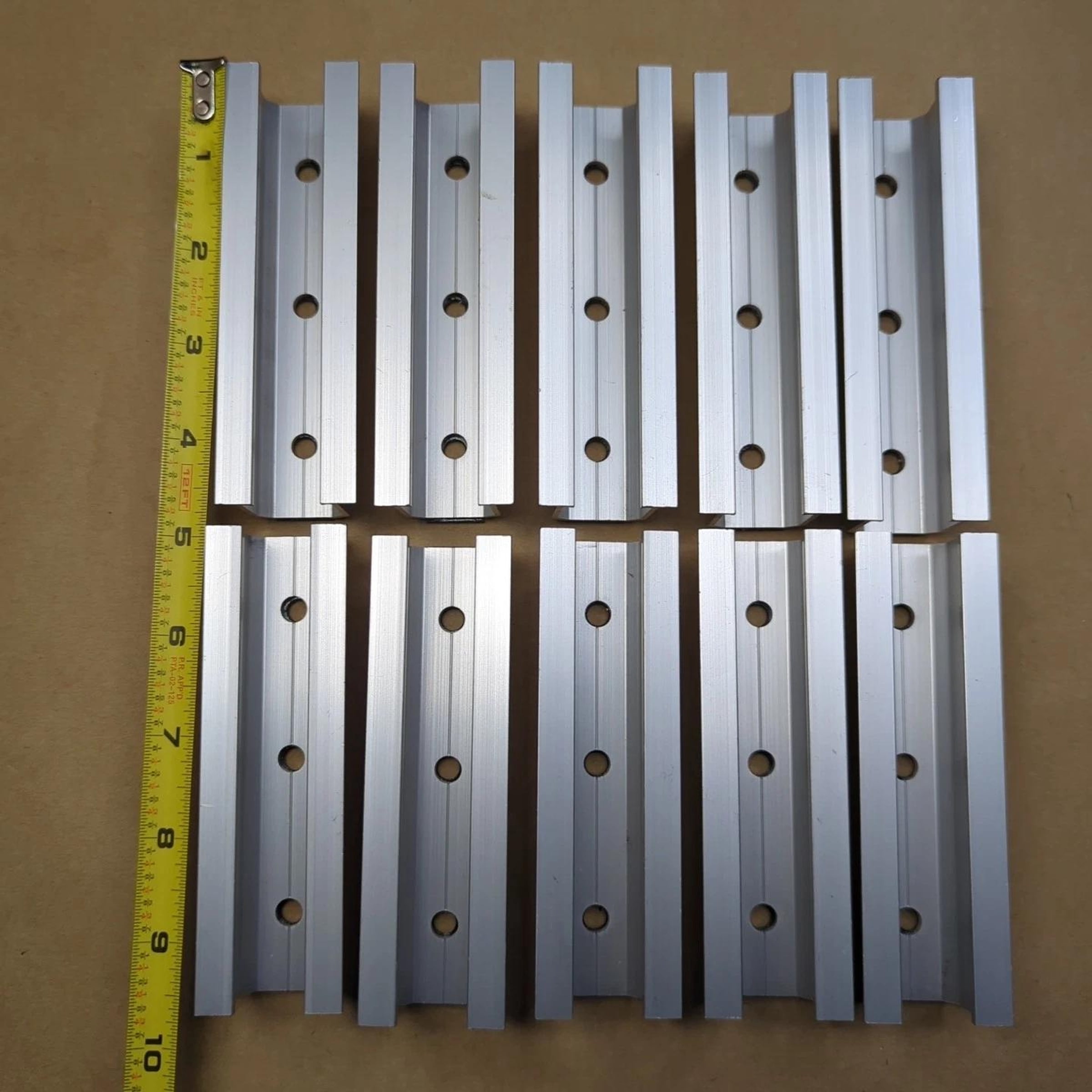 Solar Panel U Mini Rail Kit Mounting Bracket Aluminum For 4 Solar Panels 35mm