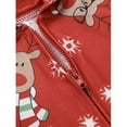 thumbnail image 6 of Viworld Christmas Family Matching Hoodie Pajamas Reindeer One Piece Jumpsuit Zipper Pjs for Adult Kids Baby, 6 of 7