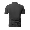 thumbnail image 2 of ZAXARRA Polo d'Été à Fermeture à Glissière 1/4 pour Hommes, Couleur Unie Manches Courtes Col Rabattu Hauts Amples Chemise de Sport Décontractée, 2 of 6