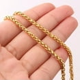 thumbnail image 6 of 3/4/5/6/7MM Women Men Chain Stainless Steel Wheat Braided Gold Tone Necklace Hot, 6 of 6
