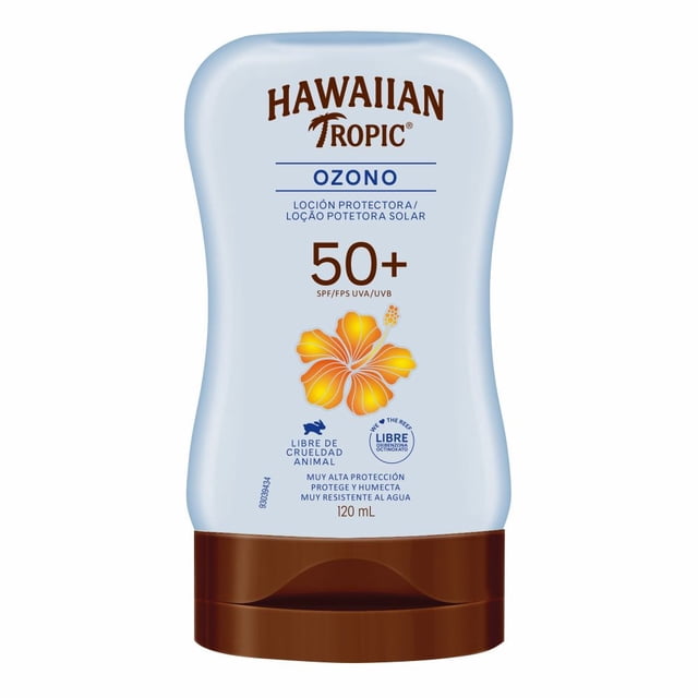 Protector solar Hawaiian Tropic Ozono FPS 50+ ozono en loción 120 ml