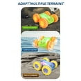 thumbnail image 2 of Graflsoa 2.4G Gesture-Controlled Amphibious RC Stunt Car with Dual Remote, LED Lights, and All-Terrain Tires for Kids (Transparent Green, Dual Battery), 2 of 6