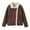 Coffee, variant on Vintage Lamb Wool Oversized Casual Jacket Coat For Women Cozy Outerwear Warm Winter Fashion Womens Jackets Things for Mom Women's Casual Jackets Women Hooded Jacket Soft Front Zip Turtleneck
