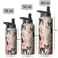 thumbnail image 5 of Dog Pattern Insulated Water Bottle - 18/8 Stainless Steel with Paw Print Design, 360° Leakproof Seal & Copper Layer for 40hr Temperature Retention, 5 of 6