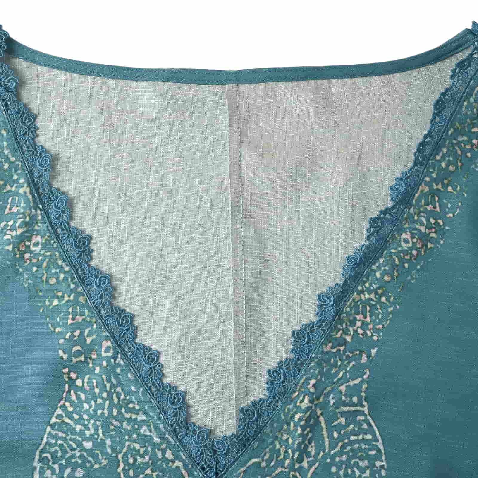 Women's Boho Summer Embroidered Linen Mini Dress, Loose V Neck Short Sleeve Casual Beach Coverups Tassels Dresses