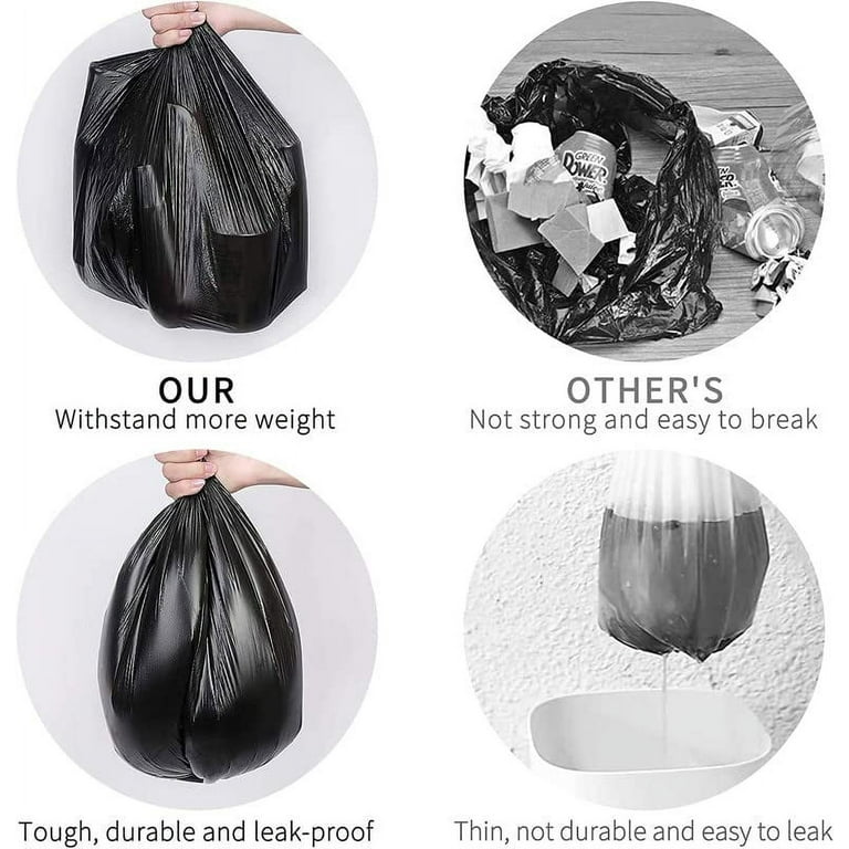 Plastic Simple Dustbin Trash Bag For Kitchen & Office 90 Pcs 3 Roll Black  Color