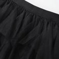 thumbnail image 5 of Aueoeo Women Tulles Skirt High Low Layered Puffy Skirts Pleated A-line Midi Skirt Front Asymmetrical Long Skirts Black L, 5 of 8