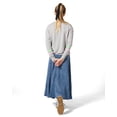 thumbnail image 2 of MeMoi Girls Boxy Striped Long Sleeve T-Shirt - Girls - Female, L, Gray Heather, 2 of 4