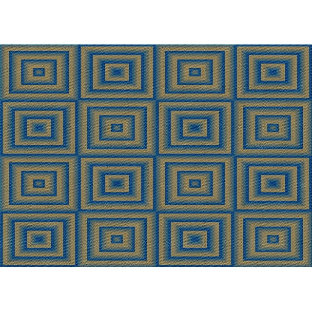 Ahgly Company Machine Washable Indoor Rectangle Transitional Camouflage Green Area Rugs, 7' x 10'