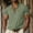 Army Green, variant on Dianli Gifts Shirts for Men Beefy Muscle Short Sleeve Solid Color T-Shirt Round Neck Lapel Lace-Up Retro Casual Muscle-Fit Lightweight Breathable Cotton-Blend Tee Summer Casual