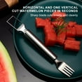 thumbnail image 2 of Uiz Merueh 2-in-1 Watermelon Fork Slicer Fruit Cutter, 2 Pack Stainless Steel Watermelon Cutter Artifact, Summer Must Have Tool Fruit Forks Slicer Knife Kitchen Gadgets for Family Parties Camping, 2 of 7