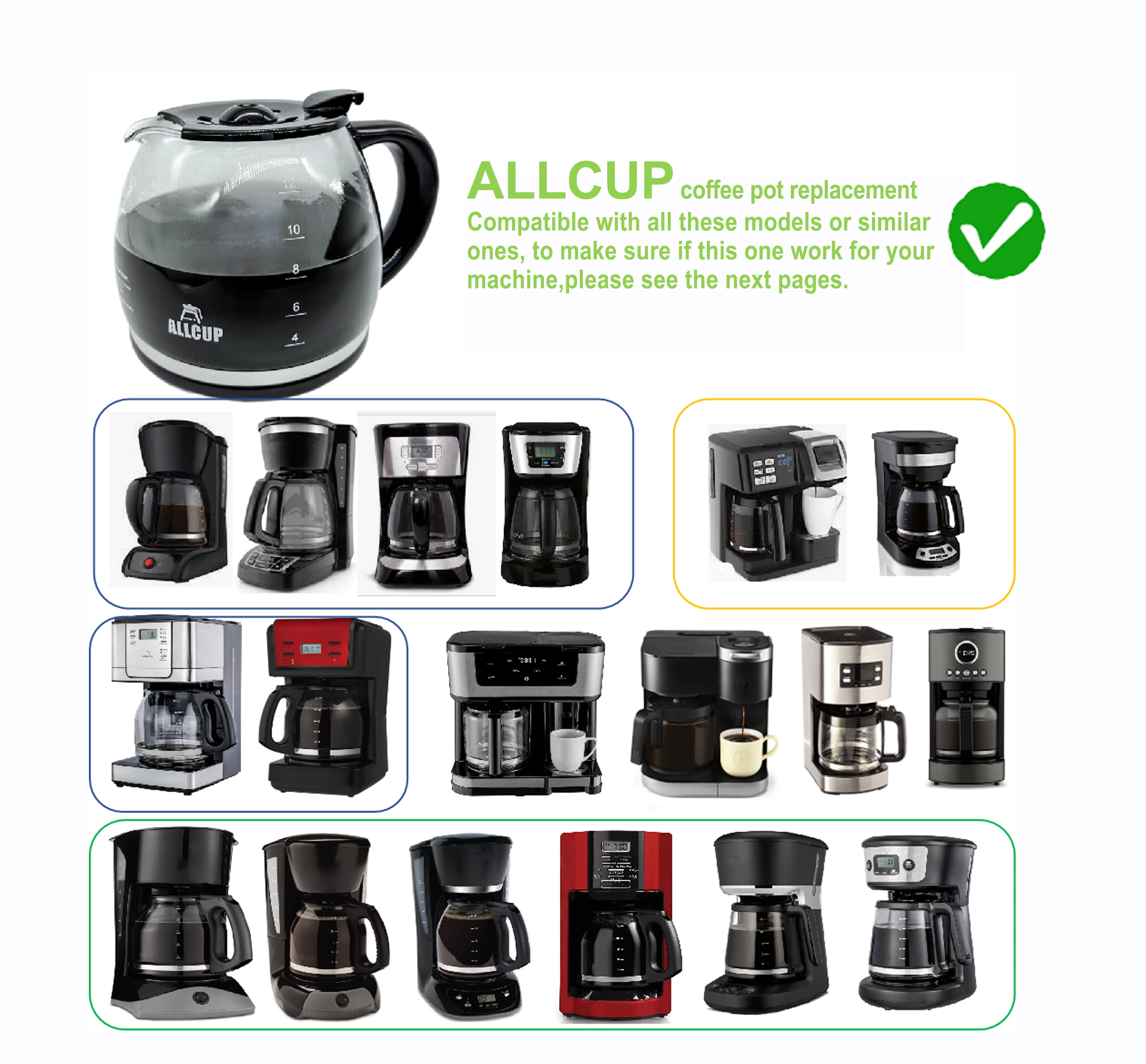 Ulrempart 12-Cup Replacement Coffee Carafe Pot - Kitchen Parts