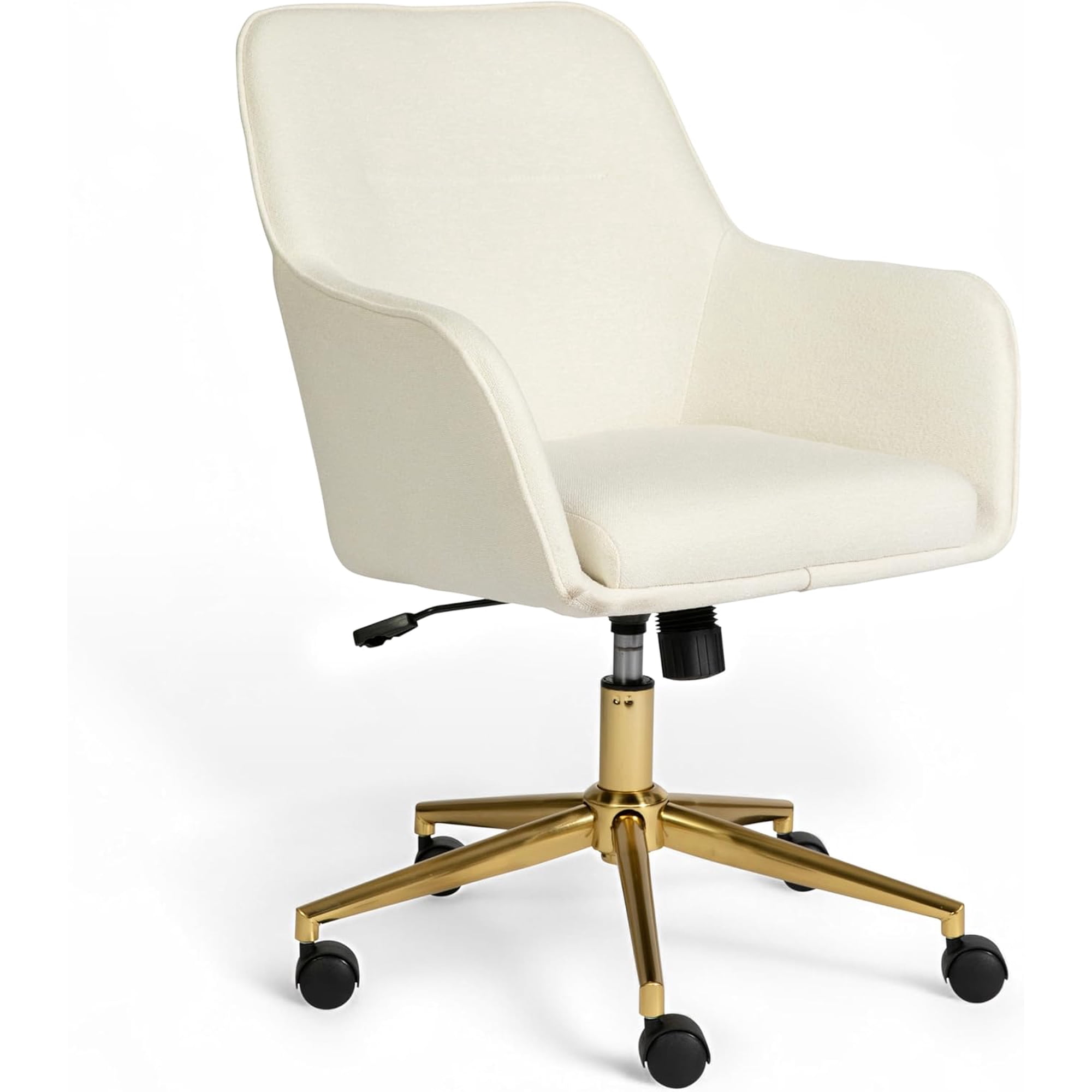 elegant off-white upholstered office chair product
