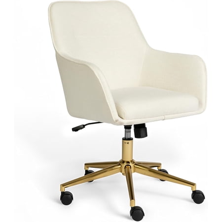 elegant off-white upholstered office chair product