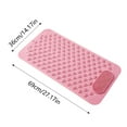 thumbnail image 3 of Anti- Bath & Shower Mat with Exfoliating Texture - 27x14 Inch Non- Tub Mat with 100+ Suction Cups, Drain Holes & Massage Points - Machine Washable Bathroom Safety Mat, 3 of 5