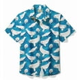 thumbnail image 3 of Nuevas camisas para hombre, estilo tropical hawaiano, estampado de focas de dibujos animados, camisetas Aloha de manga corta, ropa femenina, blusa informal de verano, 3 of 4