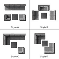 thumbnail image 6 of Patio Furniture Set, Lofka 7 Piece Outdoor Sectional Furniture Chair Set with Cushions and Coffee Table, Gray, 6 of 12