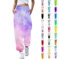 thumbnail image 4 of RUTAYY Toddler Jogging Bottoms Girls Sports Trousers Sweatpants Children Batik Colour Gradient Trousers Training Trousers Drawstring Leisure Cute Pants, 4 of 6