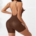 thumbnail image 5 of Bbyeadc Bodysuits for Women Waist Trainer Deep V Neck Bodysuit Low Back Slim Fit Body Shaper Fashion Breathable Shapewear,Coffee(M), 5 of 5