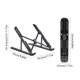 thumbnail image 3 of Soporte plegable regulado para portátil Elevador ajustable de aleación de aluminio - Ergonomía 10 de altura 360° triángulos de rotación - Portátil antideslizante ventilado Plateado negro rosado, 3 of 6