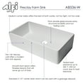 thumbnail image 5 of ALFI brand AB536-W White 36" Smooth Apron Single Bowl Fireclay Farm Sink, 5 of 12