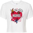 thumbnail image 3 of Marvel - Valentines Scribble - Juniors Cropped Graphic T-Shirt, 3 of 5