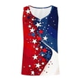 thumbnail image 4 of Gamivast USA Tank Tops for Women Sleeveless V Neck Button Front Patriotic Star Print Tops Lightweight 4Th of July Loose Fit Shirts Summer Casual Holiday Party Outfits Multicolor XL, 4 of 5
