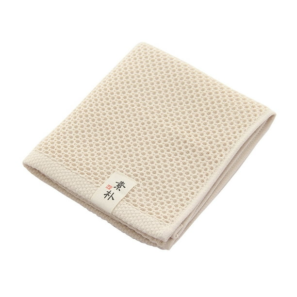 Advancent Toalla de algodón Hogar Cocina Baño Inodoro Cara de manos Toalla de diseño de gofres 72x32cm, Marrón oscuro Toallas y Paños beige