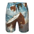 thumbnail image 3 of KLL Fresh Coconut Splash Pattern Swim Trunks for Men,Men's Hawaiian Bathing Suit Swimsuits Quick Dry Swimming Board Shorts Beach Shorts with Pockets-Medium, 3 of 6