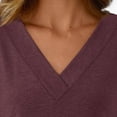 thumbnail image 6 of WMTBSRSW Womens Casual Basic Tops Solid V Neck Blouse Fall Long Sleeve Shirts Lightweight Dressy Work T Shirts Purple Large, 6 of 6