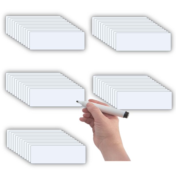 Labels Dry Erase Name Tags 1x3"60 Pieces,Write On for