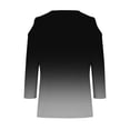 thumbnail image 7 of Womens Tops 3/4 Length Sleeve Tops Neck Casual Print Tunic T Shirts Three Quarter Length Tops Blouses For Women, 7 of 7