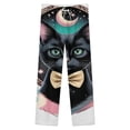 thumbnail image 4 of Mystic Cat Dreamcatcher Art Winter Female Pants Flannel High Waist Women Pants Lady Warm Straight Leg Plush Trousers, 4 of 7