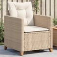 thumbnail image 1 of vidaXL Garden Chair with Cushions Beige Poly Rattan, 1 of 5