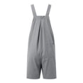 thumbnail image 5 of Gpoecd Summer Short Strap Romper for Women Sleeveless Casual Jumpsuit with Adjustable Straps and Pockets for Outdoor Party Spring Jumpsuits for Women Light Gray,L, 5 of 5