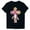 Black, variant on Hinvhai Pink Cross for Christian Women Cuteholic Pink Flower V-Neck T-Shirt White XL(XL)