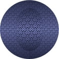 thumbnail image 1 of Ahgly Company Machine Washable Indoor Round Transitional Night Blue Area Rugs, 8' Round, 1 of 7