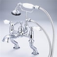 thumbnail image 1 of Water Creation F6-0004-01-CL Robinet de Baignoire à Montage Central Réglable Classique Vintage - Chrome&44; Argent, 1 of 1