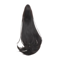 Unique Bargains 1 Pc Medium Length Ponytail Wig Hair Clips for Hair Extension 17.72" Length Dark Brown