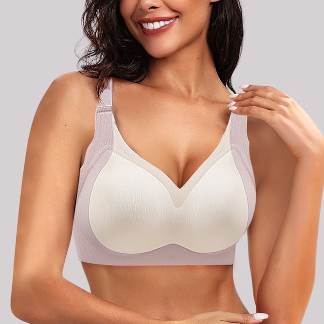 Women Solid Maternity Open Button Breastfeeding Bra for Comfortable Feeding Support Open Front Easy Pull-Up Design