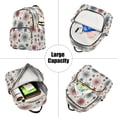 thumbnail image 5 of Fashion Quilted Backpack for Women Lightweight Travel Daypack Casual Bag for Shopping Travel Stars and Fireworks M, 5 of 7
