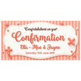 thumbnail image 2 of Yatrandify Floral Design Confirmation Banner Purple Theme Personalized Message Church Decoration Celebration, 2 of 7