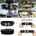 thumbnail image 6 of Jeiento Skull Car Front Seat Covers Set Steering Wheel Cover Seat Belt Pads Armrest Pad Rose Trash Bin Air Vent Bag Rear View Mirror Cover Coasters Keychain Auto Accessories Set of 12, 6 of 9