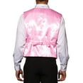thumbnail image 3 of INSPIRE CHIC Shiny Sequin Vest for Men's V-Neck Party Sleeveless Suit Waistcoat S Pink, 3 of 5
