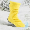 thumbnail image 2 of Xfvqtps Rain Boot Liners for Boys and Girls Removable Fleece Solid Color Comfortable Cozy Warm Winter Shoe Liner for 3-6 Years (Excluding Rain Boots) Yellow, 2 of 5