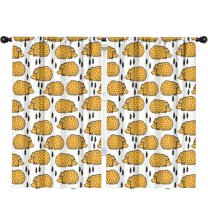 Blackout Kids Curtains,Hedgehog Pattern Childrens Insulated Curtains Set Of 2,Bedroom Essentials,Toddler Room Decor 52"x84"(132x213cm)